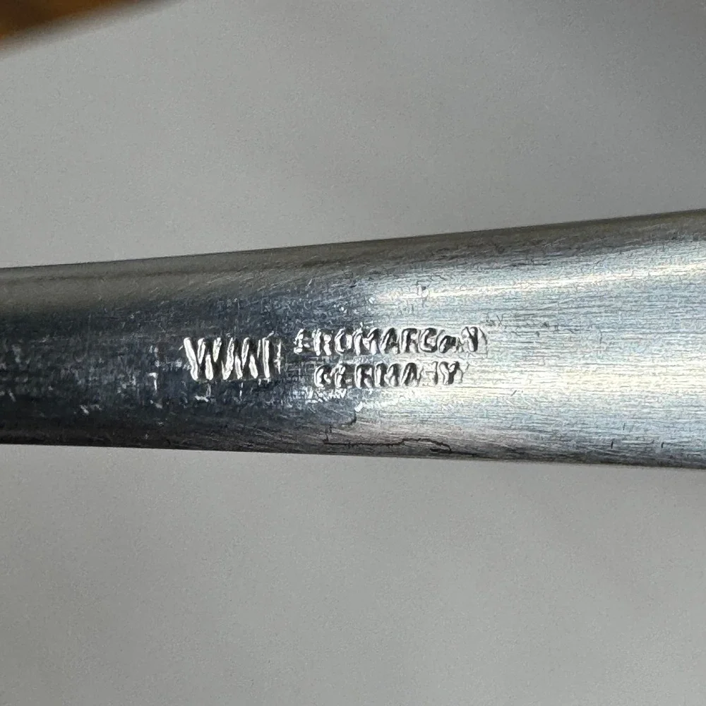 WMF Cromargen Germany Cocktail Fork‎ MCM Hammered Finish Stainless Steel 6 Inch